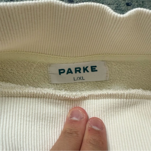 Viral PARKE Size L/XL Unisex Terry Cloth Summerland Heritage Mockneck Pullover - Picture 4 of 7
